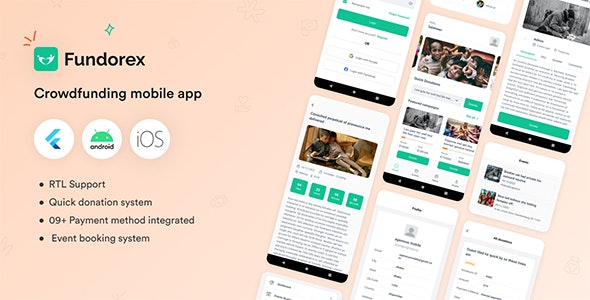 Crowdfunding Platform Flutter Mobile App - Fundorex - CodeCanyon Item for Sale