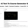 Ai Course Generator  - Text To Course SaaS Ai Video & Image Content Payment Earn Gemini React Ad