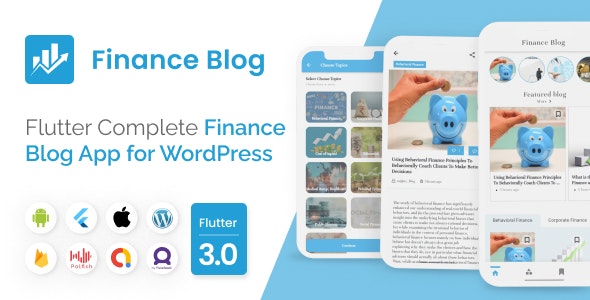 Mighty Finance - Flutter 3.0 blog app for Finance with WordPress backend - CodeCanyon Item for Sale