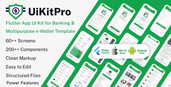 UikitPro Flutter App - Multipurpose e-Wallet & Banking Mobile Template - CodeCanyon Item for Sale